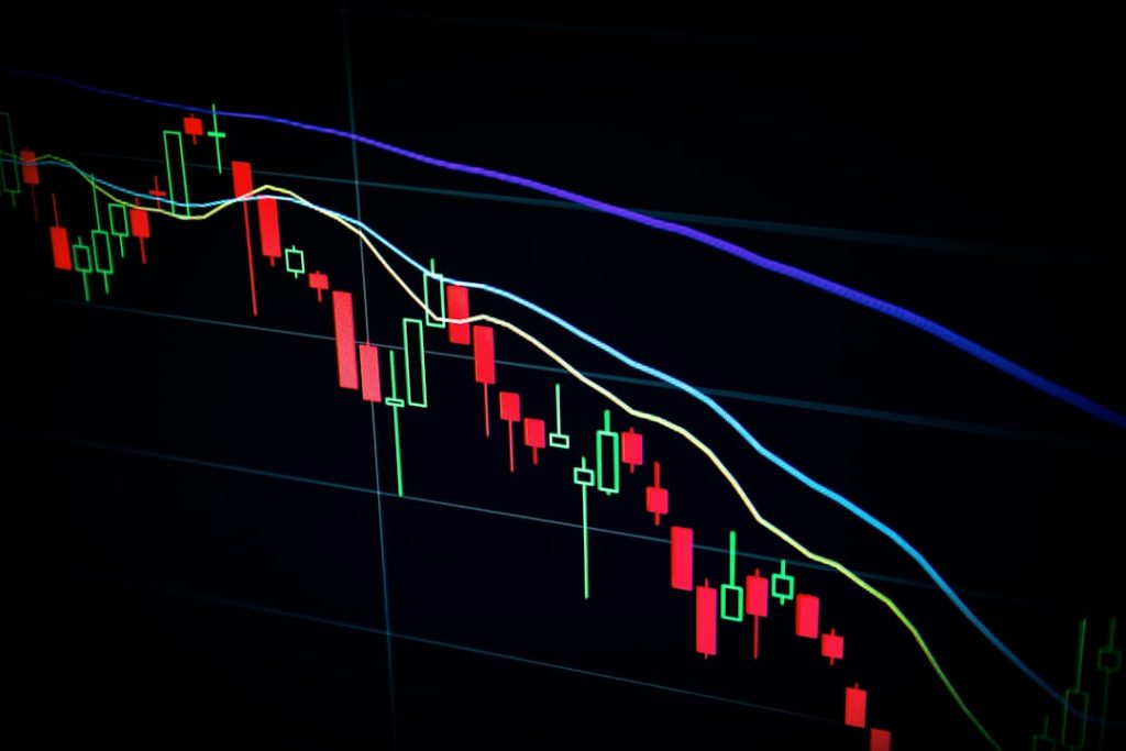 Market prices on a trading screen