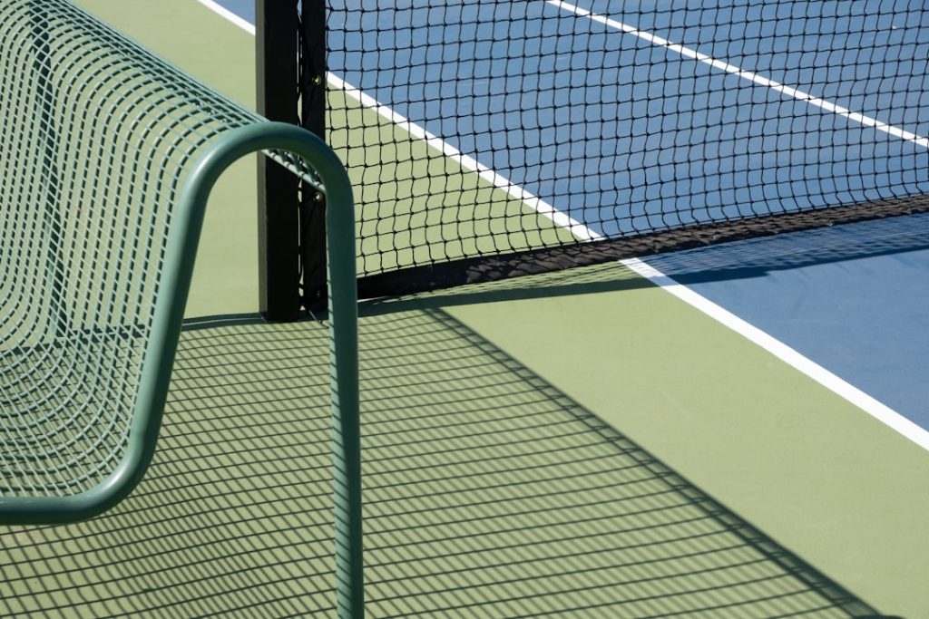 Tennis court and net